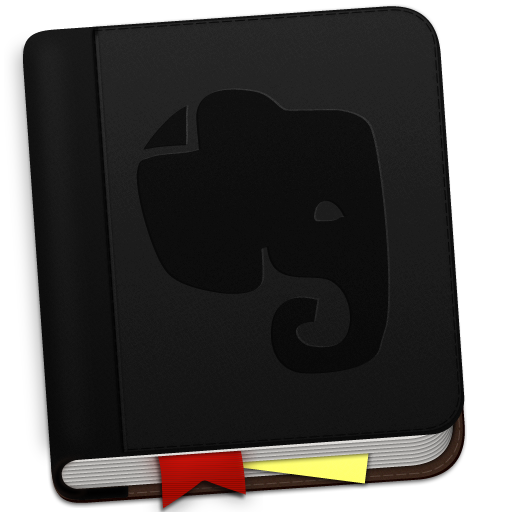 Evernote Black Bookmark Icon 512x512 png